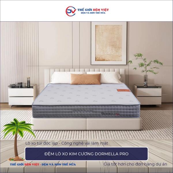 Đệm lò xo Kim Cương Dormella Pro